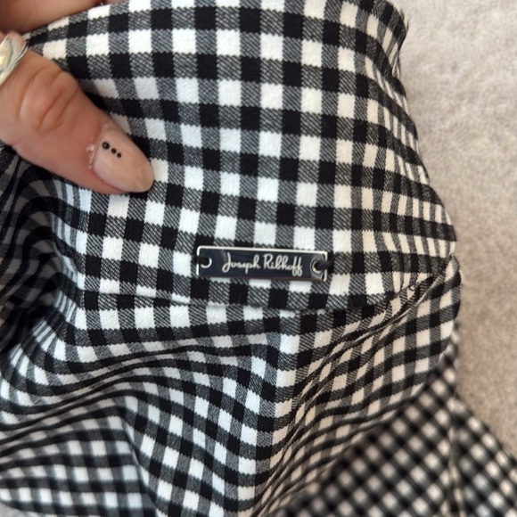 Joseph Ribkoff Black & White Gingham Pants | Stretch Slim Fit | Approx. Size 25 - Picture 6 of 11